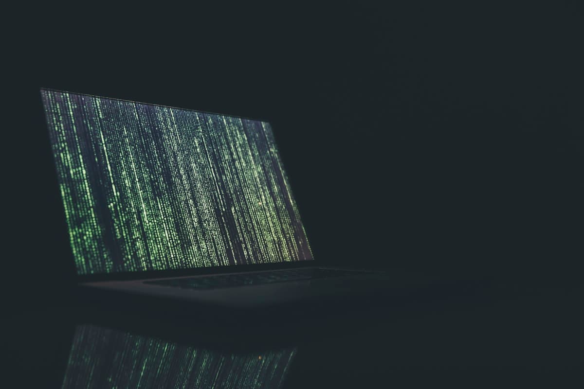 Screen displaying cybersecurity code representing the Crunchbase data breach