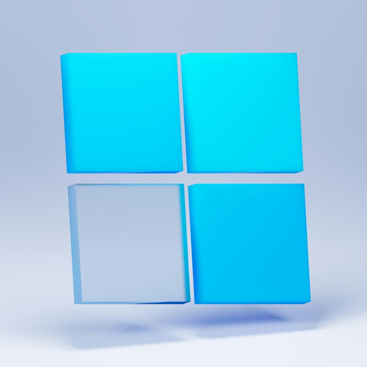 Logo de Microsoft iluminado representando la crisis de Copilot y la estrategia de IA de la empresa